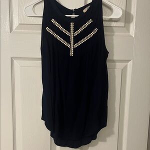 Embroidered Sleeveless Top